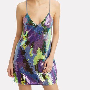NWT Fleur du Mal Pastel Sequin Slip Mini Dress